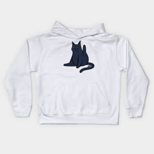 Black Cat Leg Up Kids Hoodie